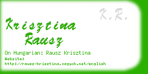 krisztina rausz business card